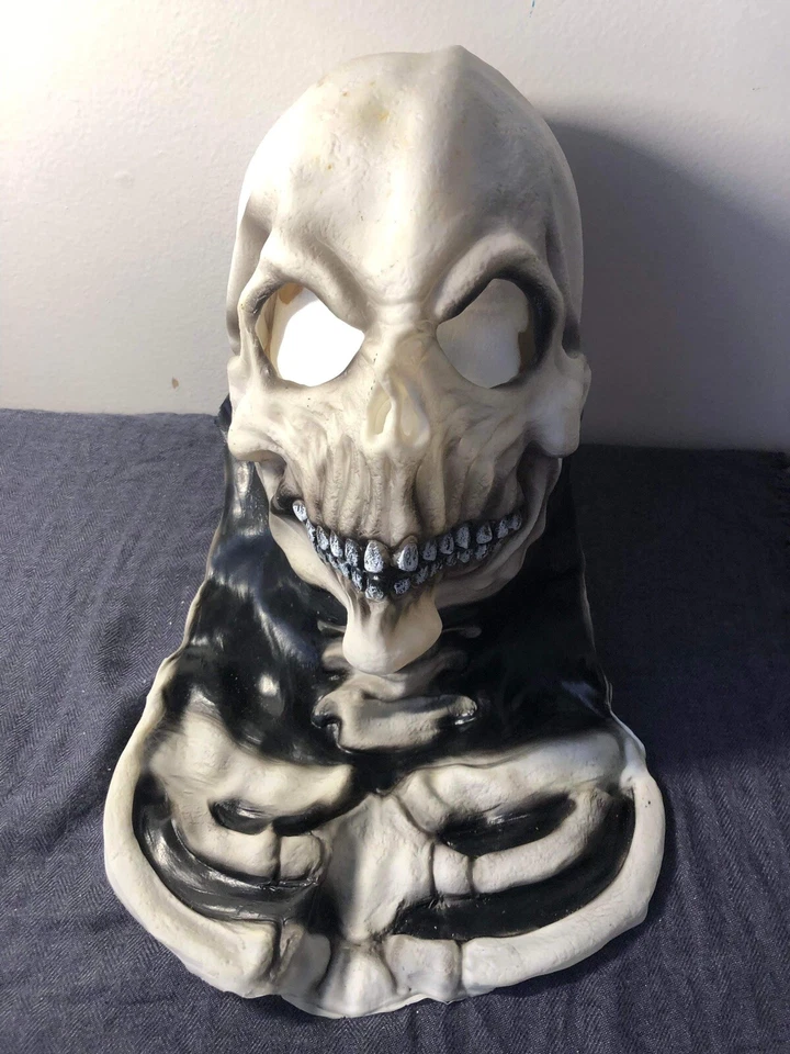 Full Head Skull Mask with Skeleton Chest Piece Halloween Cosplay Dress Up - Image 2 of 3