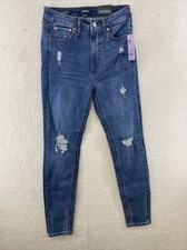 Women's High-Rise Distressed Skinny Jeans - Wild Fable Medium Wash 6, Blue