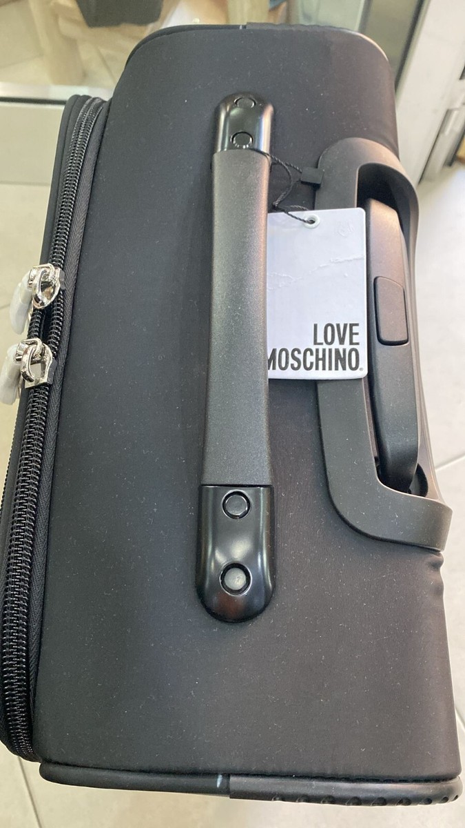 Love Moschino Travel Trolley Black Technical Fabric (48*38