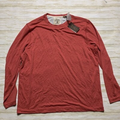 Tasso Elba mens Shirt Orange XL Rapid Dry UPF50 Pullover Long Sleeve