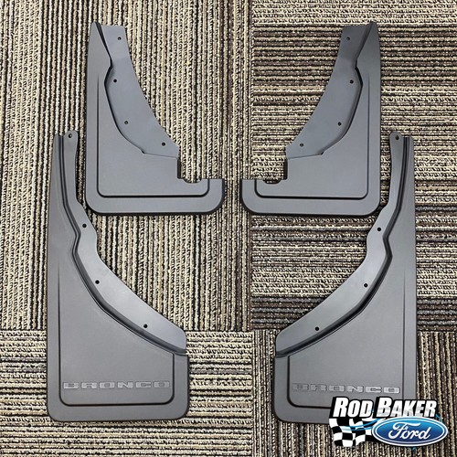 21 thru 23 Ford Bronco Sport OEM Black Molded Splash Guards Mud Flaps
