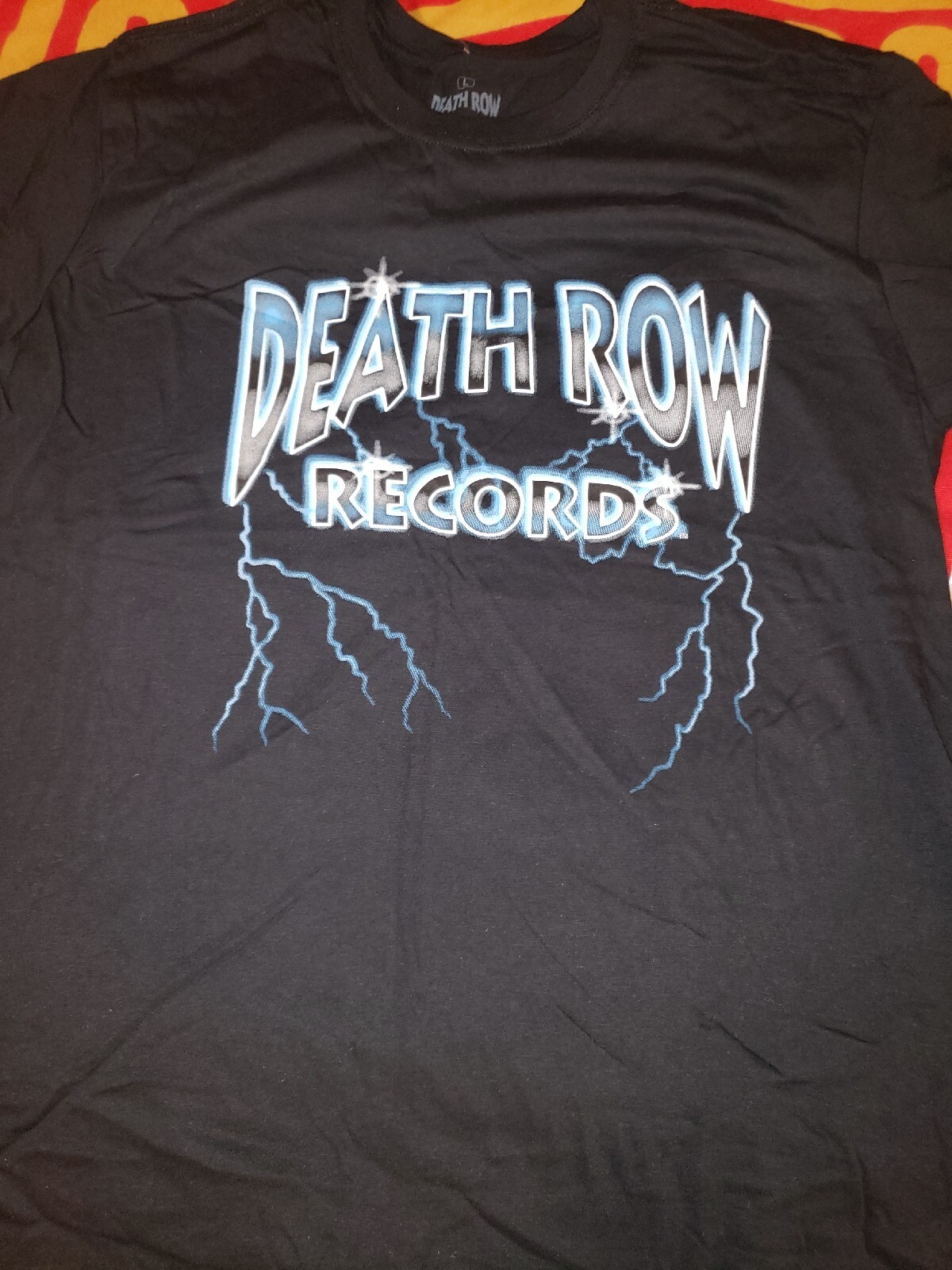 FILA Maglietta uomo Black Death Row Records XL con licenza ufficiale Merch