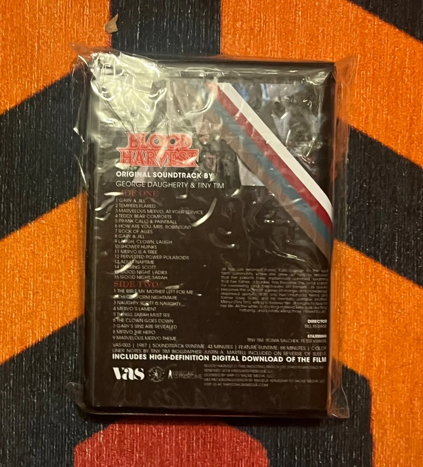 Vinegar Syndrome BLOOD HARVEST Soundtrack CASSETTE TAPE Tiny Tim! NEW/SEALED - Image 2 of 2