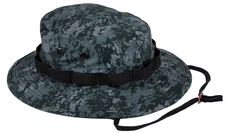 Midnight Blue Digital Camo Boonie Hat - Dark Navy & Black Camouflage Bucket Hats
