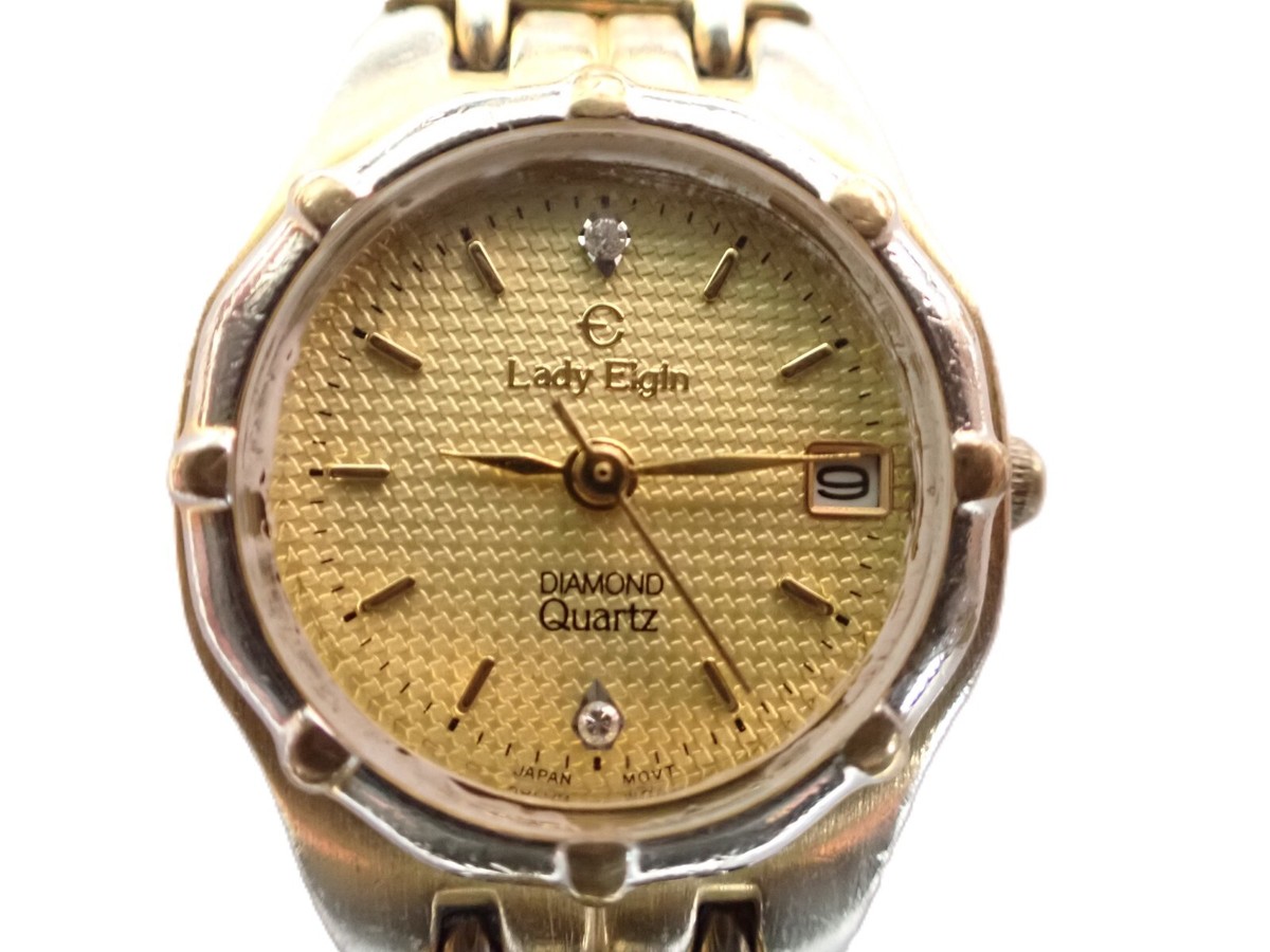 LADY ELGIN ELA24-017 Diamond Quartz Gold Women's Wristwatch