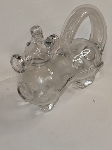 Mid Century Danish Clear Glass Dog Decanter Snapshund By Holmegaard - Picture 4 of 10