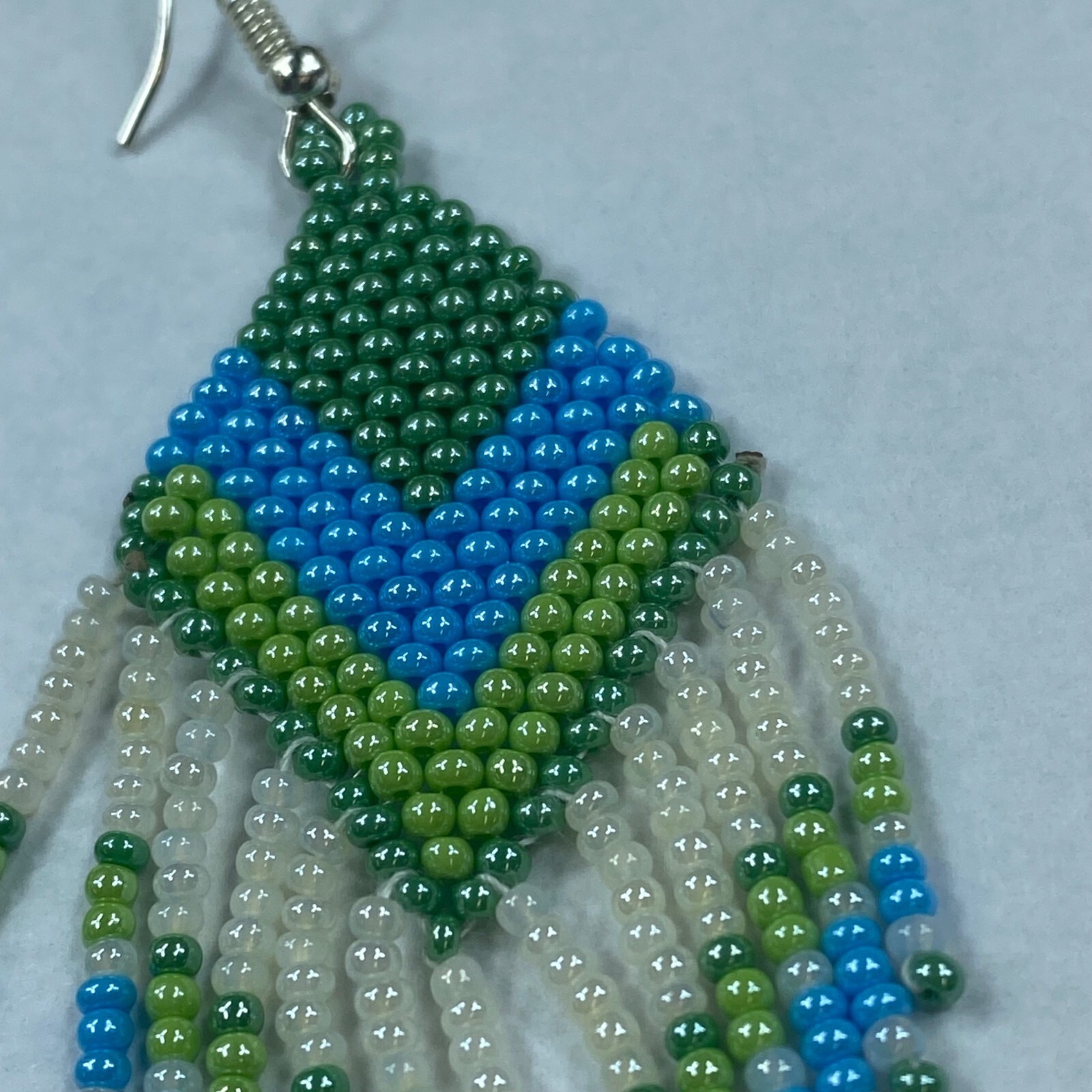 Dangle Drop Beaded Multicolor Earrings Pierced Ho… - image 7