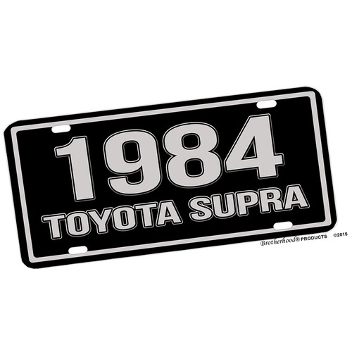 1978 through 2002 Toyota Supra Black Silver Aluminum License Plate - 第 9/27 張圖片