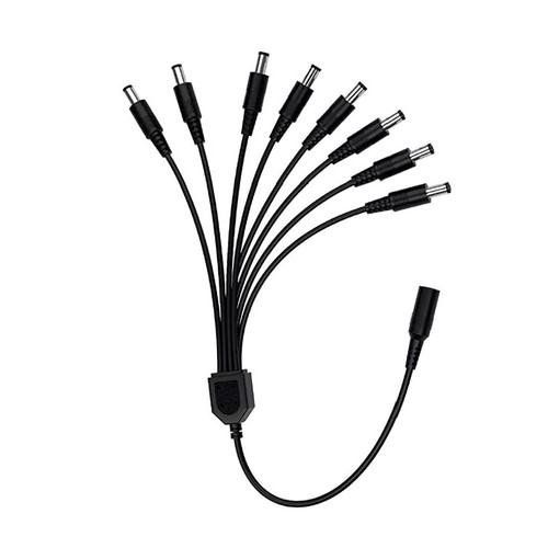 Black 1 Female to 8 Male Power Splitter Cable for CCTV Surveillance System - Picture 5 of 15