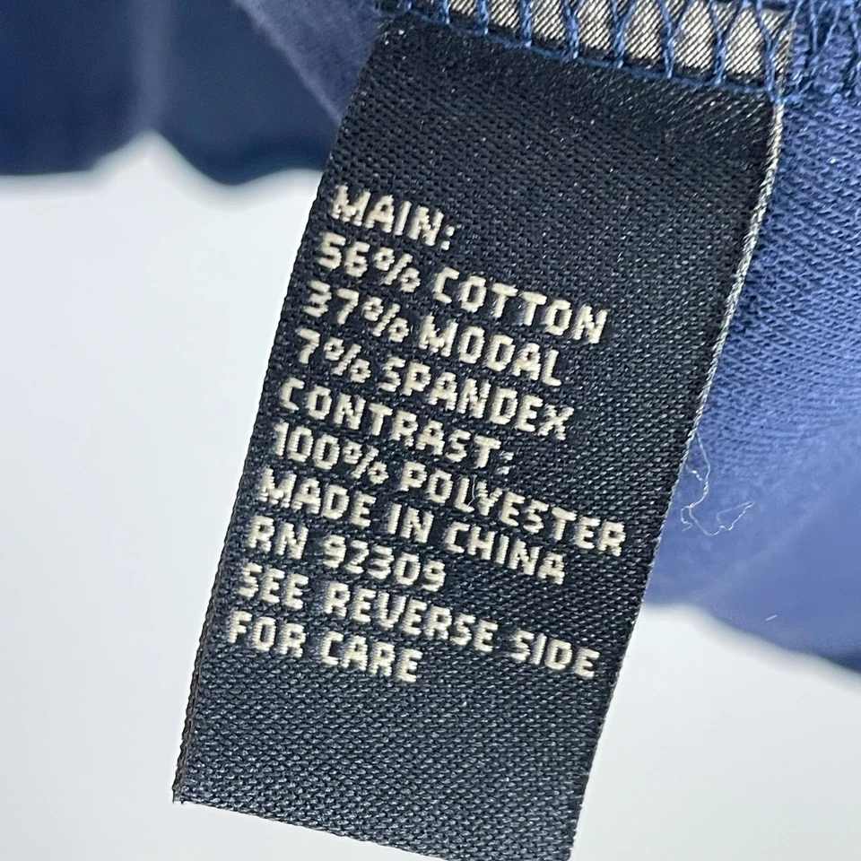 Dg2 Diane Gilman 女式 Plus 3X 海军蓝钩针袖束腰上衣衬衫 — 第 4/4 张图片