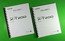 Owners Manual for Fujifilm X-T200 Camera 268 Pages W/Clear Covers 