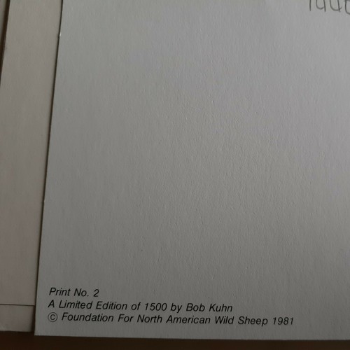 Bob Kuhn 1981 Fondazione per pecore selvatiche nordamericane "DALL RAMS" S/N LE 1500 - Foto 7 di 9