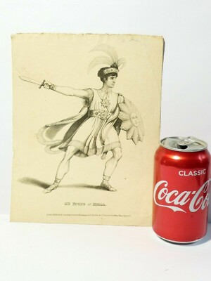 1821 Kupferstich Roman Solider Mr. Young als Rolla veröffentlicht Gesetz des Parlaments #WC
