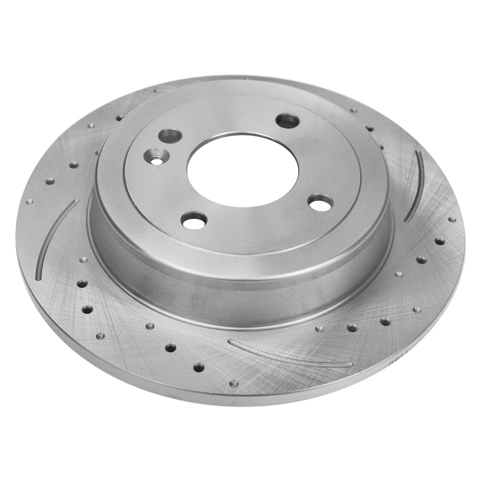 Rear Drilled Rotors + Ceramic Brake Pads for 2012 2013 2014- 2023 Hyundai Accent Foto 2 de 4