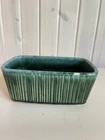 VTG Hull USA Pottery Planter F 467 Ribbed Green Drip Glaze
