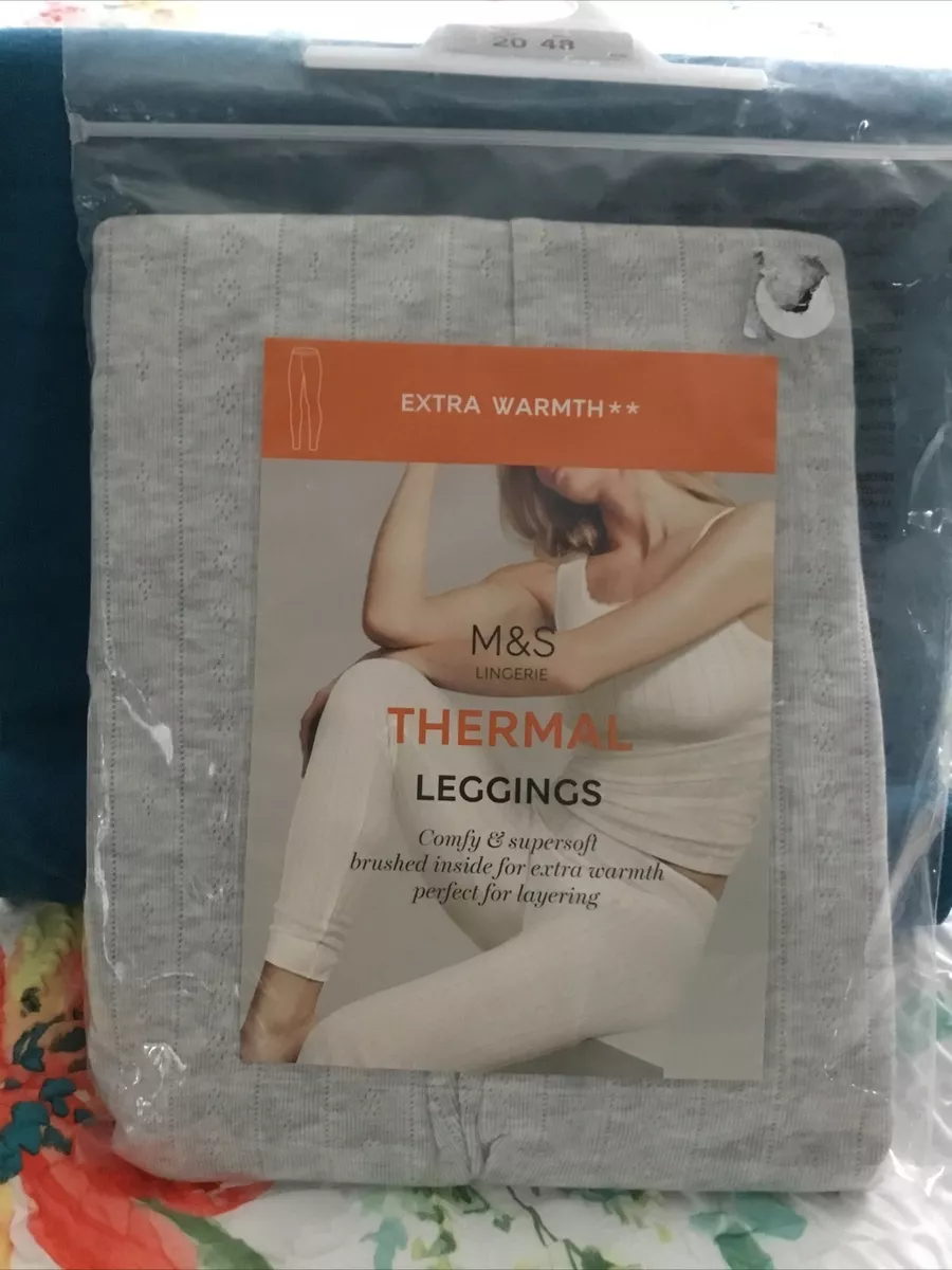 marks and spencer Sz 20 Grey Thermal Leggings Extra Warmth Bnwt