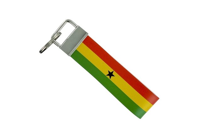 Keychain stripe key lanyard flag keyring ring car jdm band remote ghana