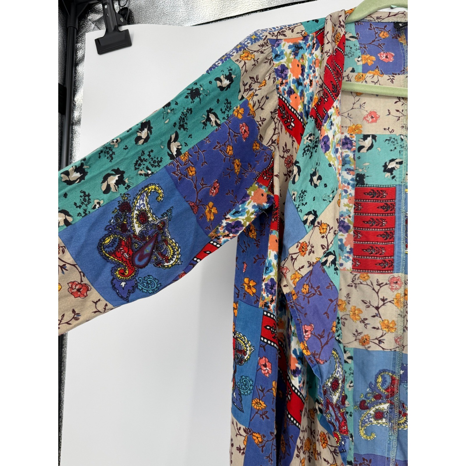 Sacred Threads Patchwork Dusters/m Open Front Lig… - image 5