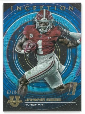 Jahmyr Gibbs 2023 Bowman University Inception /99 Blue SP 1st Lions Bama SHARP!