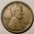 1917 S Lincoln Wheat Cent Penny Reverse Die Cracks  VG-F  "Actual Coin Pictured"