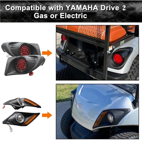 NEW LED Light Kit Headlight Taillight Fit Yamaha Drive 2 Golf Cart 2017-Up - Bild 3 von 16