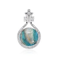 Cavill SilberanhäNger 925 Rhodiniert WeißEr Topas 5,85Ct Tropfenform