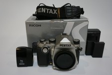PENTAX KP body SILVER digital SLR camera w/GPS unit Near Mint From JAPAN 686A