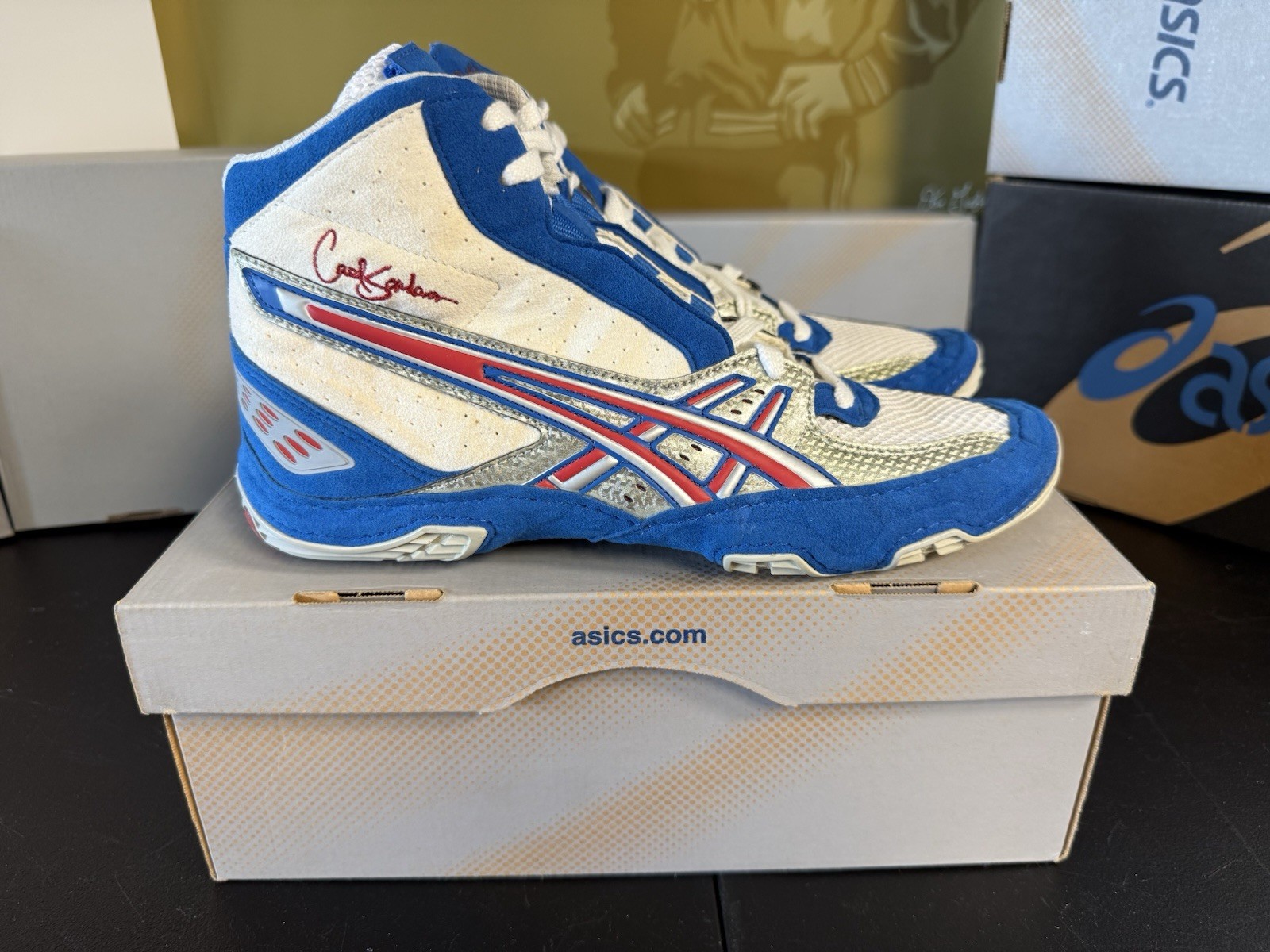 ASICS Cael V4.0 UNRELEASED SAMPLE Size 8.5 Wrestling Shoes - Very Rare!
