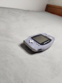 Nintendo GameBoy Advance AGB-001 System Glacier Clear W/ Game, Batteries Tested