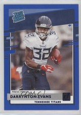 2020 Panini Donruss Rated Rookie Press Proof Blue Darrynton Evans #333 10qk
