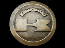 MJ27157 VINTAGE 1970s  KAWASAKI  MOTORCYCLE BELT BUCKLE