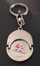 Removable Metal Keychain Shopping Cart Token National Gendarmerie Recruitment (CA)