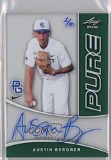 2015 Leaf Perfect Game National Showcase Pure Green 2/10 Austin Bergner Auto 1i9