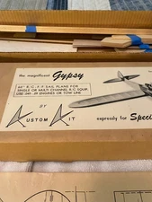VINTAGE TED STRADER GYPSY 60'' SPAN POWERED GLIDER KIT , PARTIAL BUILD