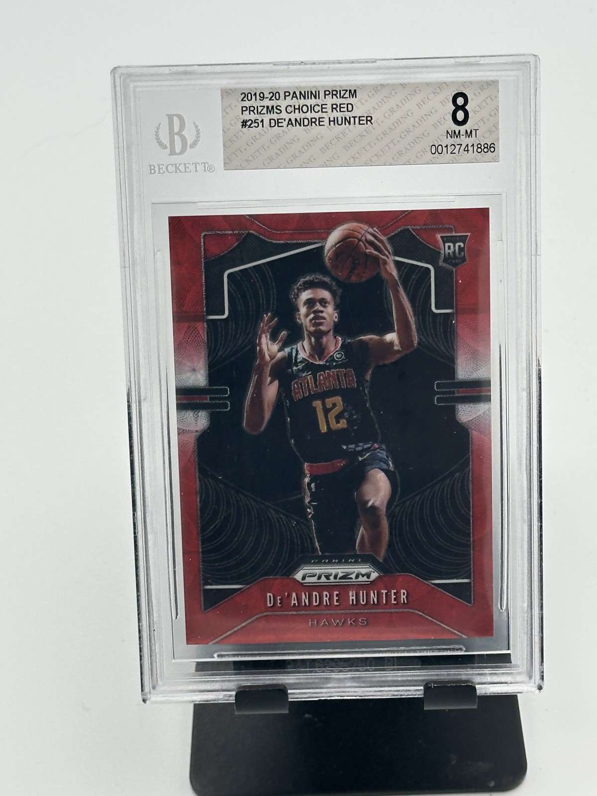 2019-20 Panini Prizm - Rookie De'Andre Hunter #251 Choice Red Prizm /88 (RC)