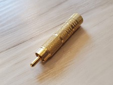 Female 6.35mm 1/4" Jack to Male RCA Phono Connector Converter Adapter GOLD PLATE