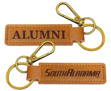 University of South Alabama Offic. Lic. Alumni Leather Keychain