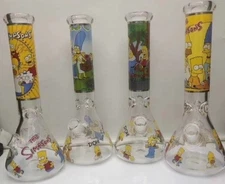 10" Simpsons - Cartoon Character - THICK GLASS - Water Pipe Bong Hookah