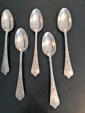 TOP 5 Kaffeel&ouml;ffel  Argonid Gebr. N&ouml;lle Jugendstil floral Schmetterling -SAMMLER
