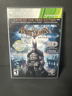 Batman: Arkham Asylum Game of the Year Platinum Hits Xbox 360 CASE & DISC ONLY