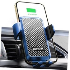 Wireless Car Charger, 15W Fast Charging Auto Clamping Car Charger Cell BLUE