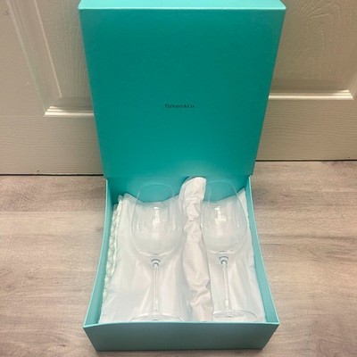 Tiffany & Co Crystal Wine Glasses SET OF 2 - MADE IN GERMANY NEW