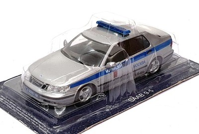 Altaya Maßstab 1:43 Diecast RP01S - Saab 95 Russland Polizeiauto - silber