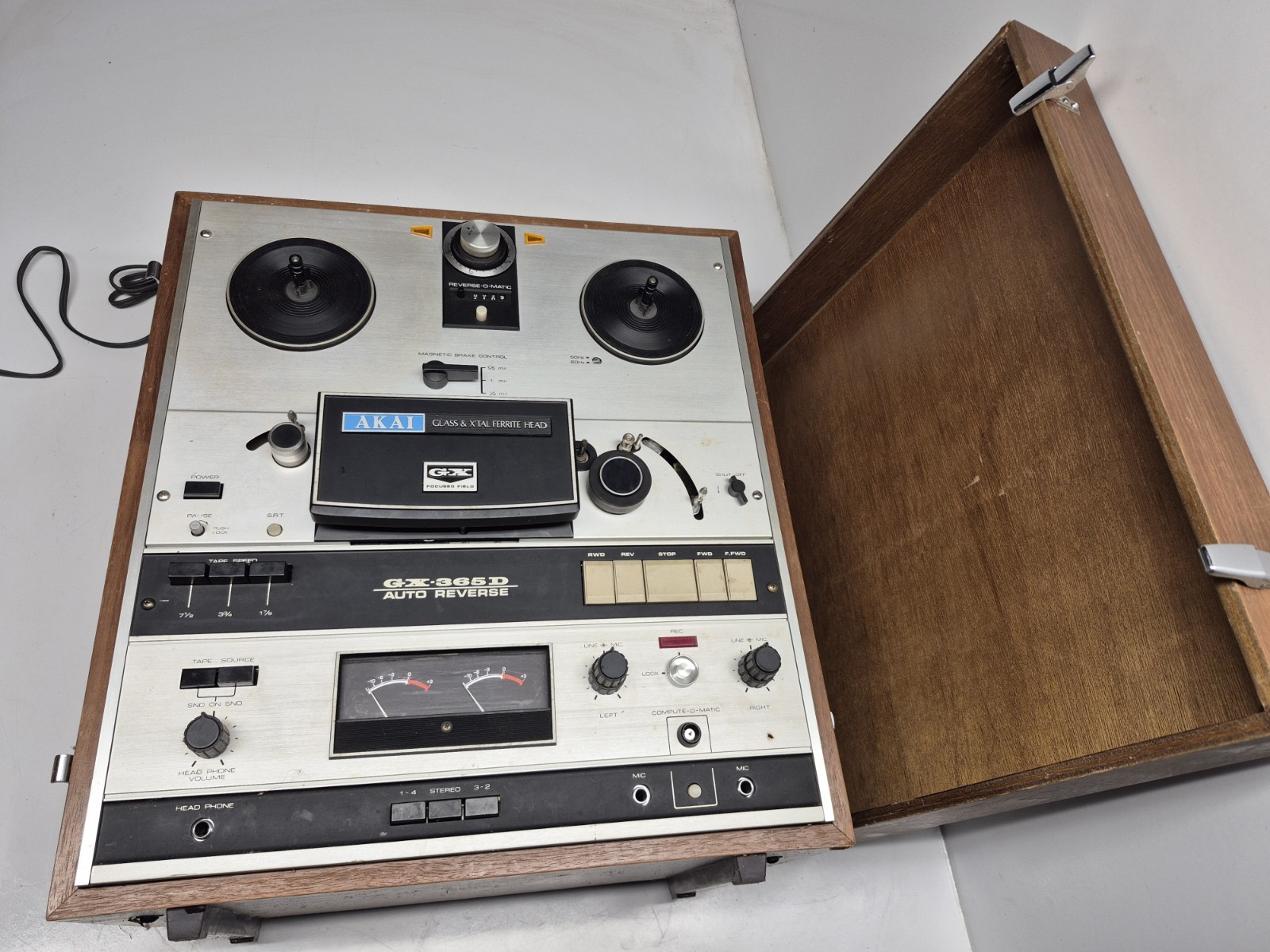 Akai GX-365D Reel To Reel Auto Reverse Tape Glass Heads 