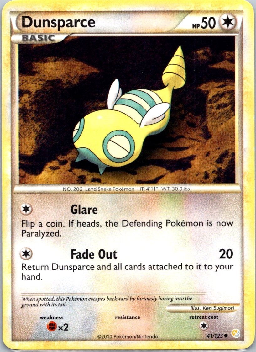 Dunsparce 41/123 Uncommon HeartGold SoulSilver LP