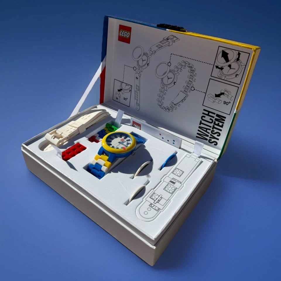 lego Watch SYSTEM RARE WITH BOX NEVER USED SHIPS FROM USA BLUE BRICK WATCHFACE - Image 2 of 4