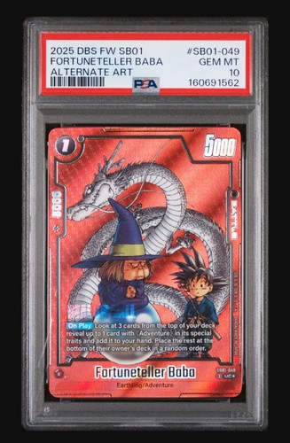 Dragon Ball Super Fusion World Manga Fortuneteller Baba SB01 049 Alt Art -PSA 10