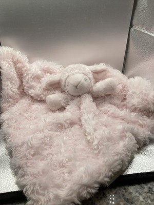 Blankets and Beyond Pink Lamb Sheep Security Blanket Lovey Plush Doll Pink