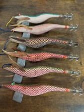 Satsuma Yamakawa Eging 6 Bait Jigs, 3.5" & 4" Sizes, Used Fishing Lures