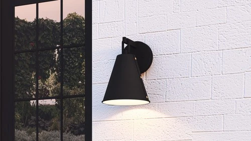 Hyde 1-Light Outdoor Wall Mount in Matte Black - Picture 7 of 7